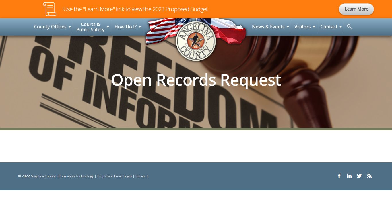 Open Records Request - Angelina County