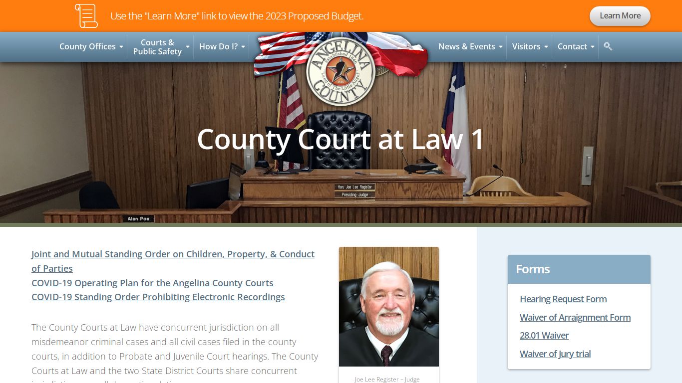 County Court at Law 1 - Angelina County